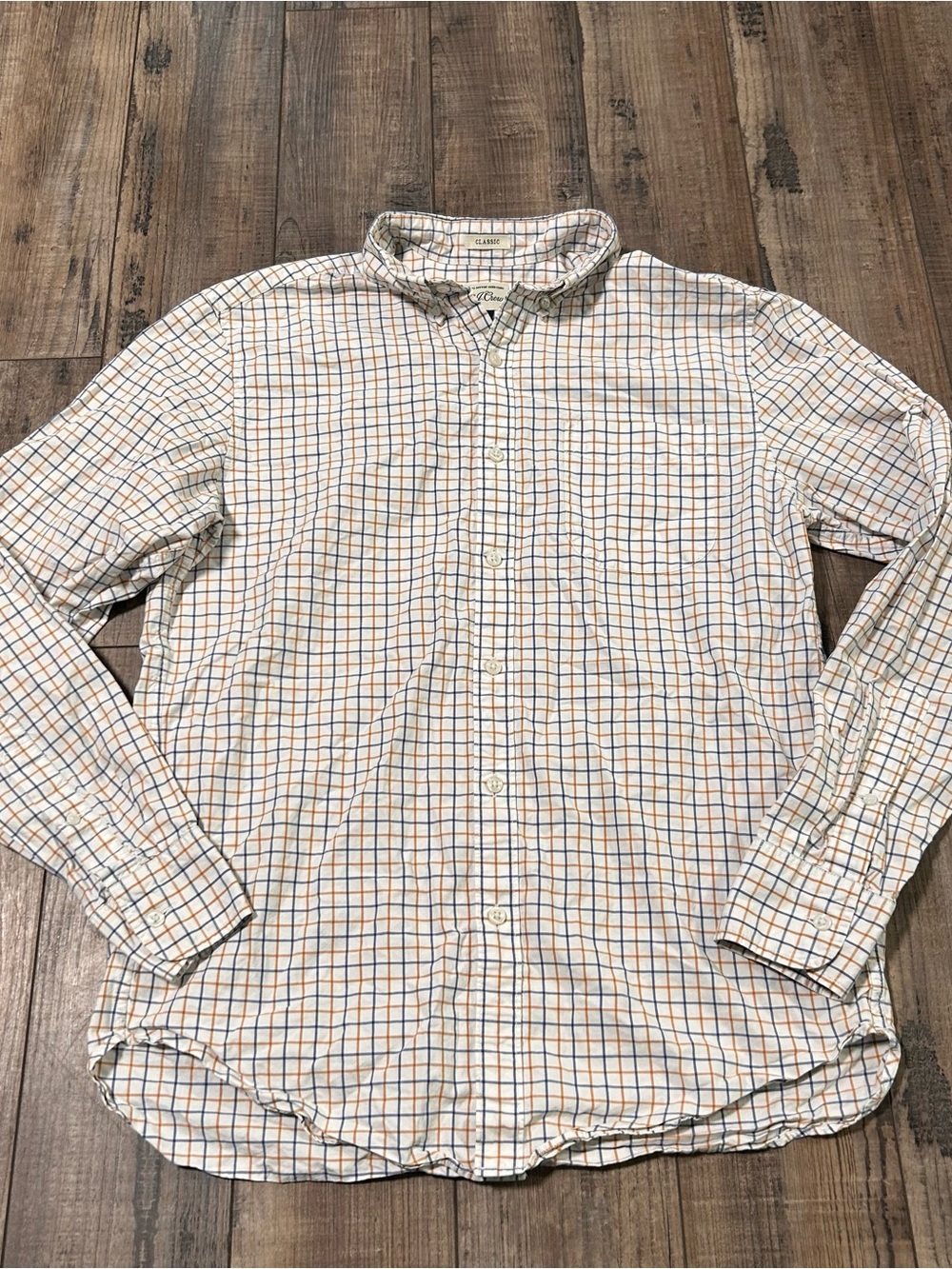 J.Crew Button Down Shirt Size Small Plaid Long Sleeve Light‎ Weight Shirting